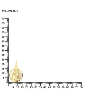 Colgante Oro Redondo angelito Nacar (9kts)