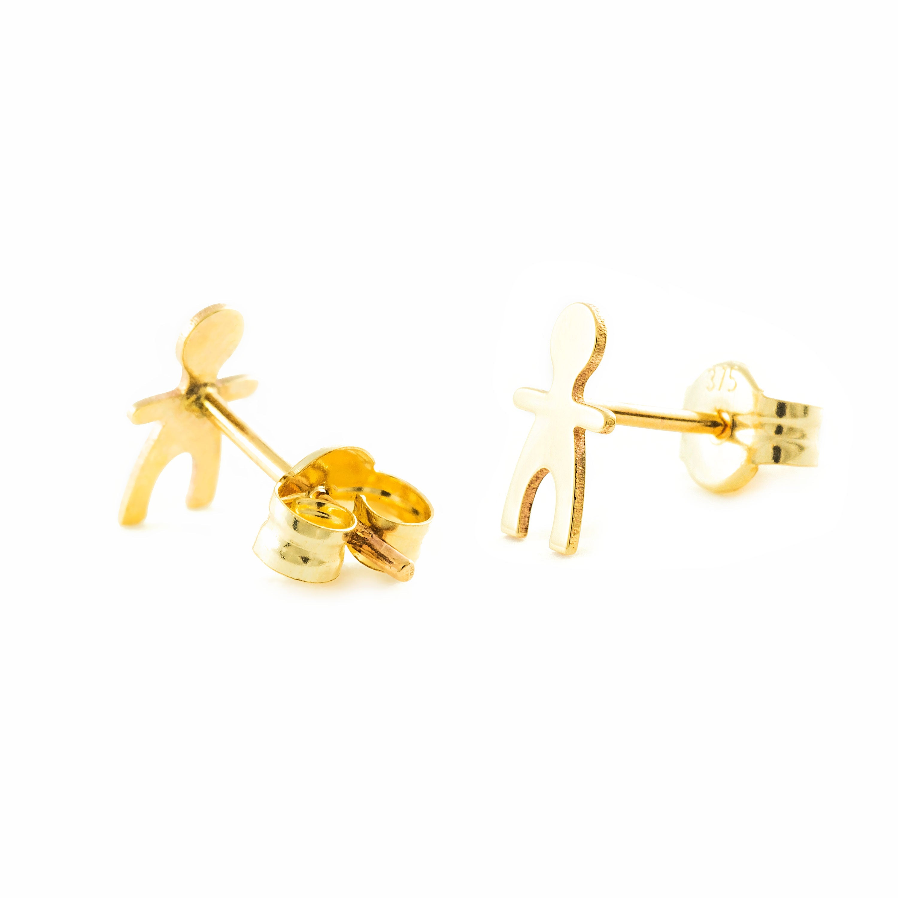 Pendientes Niña Oro Amarillo niño Liso