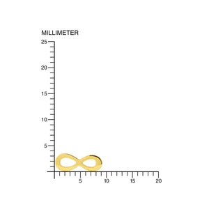 Pendientes oro Niña infinito grande liso brillo (9 Kts)