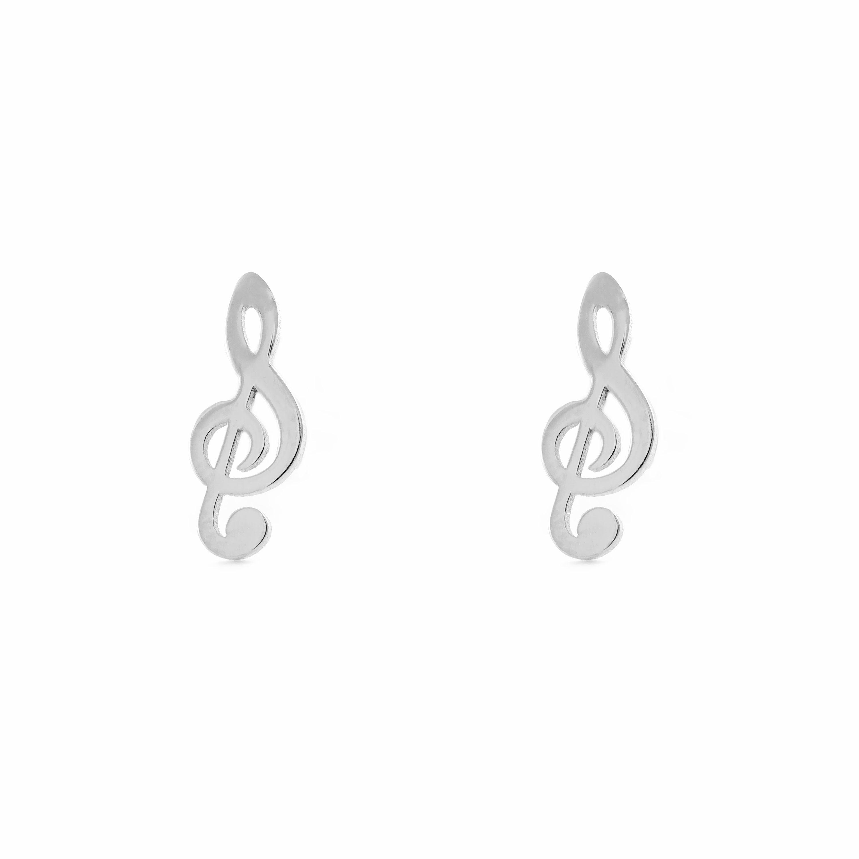 Shiny Music Sterling Silver Earrings