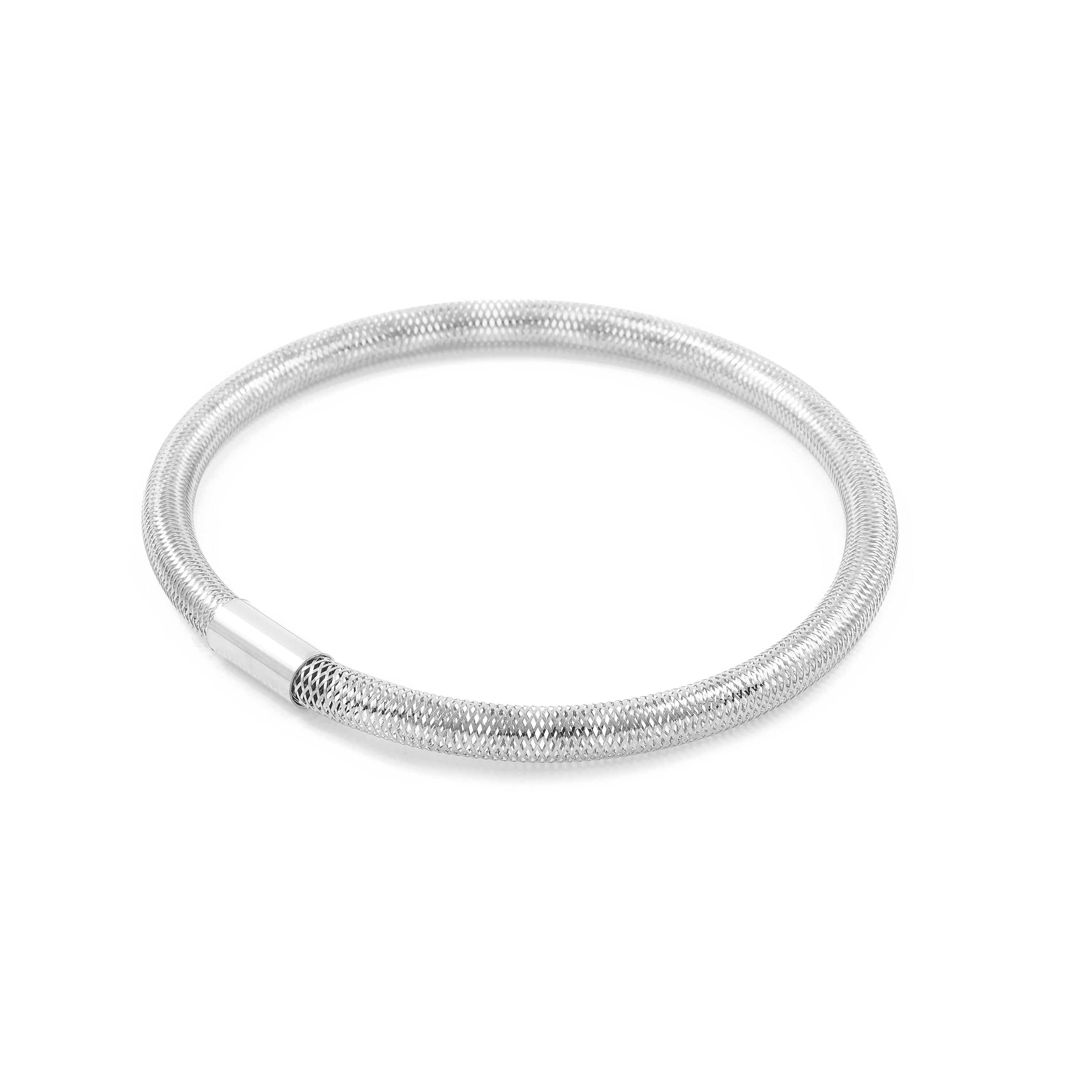 Pulsera Oro Blanco 18k Flexible 2º