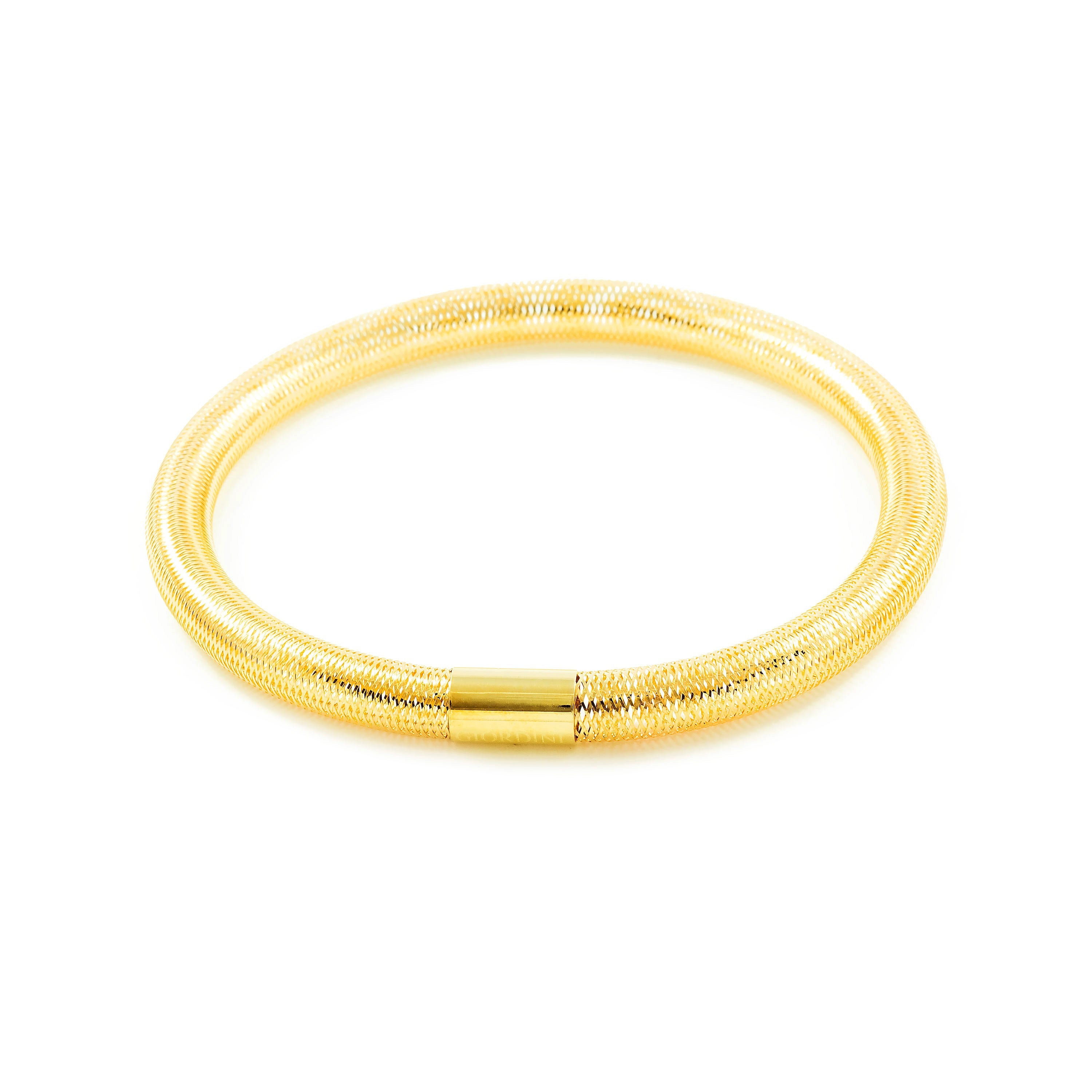 Women's Bracelet 18K Yellow Gold Flexible Shine 6 cm