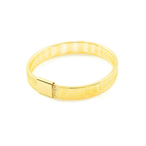 Pulsera Oro 18k Flexible Ancha