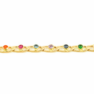 Pulsera Oro Amarillo chatón 3 mm circonitas (9kts)