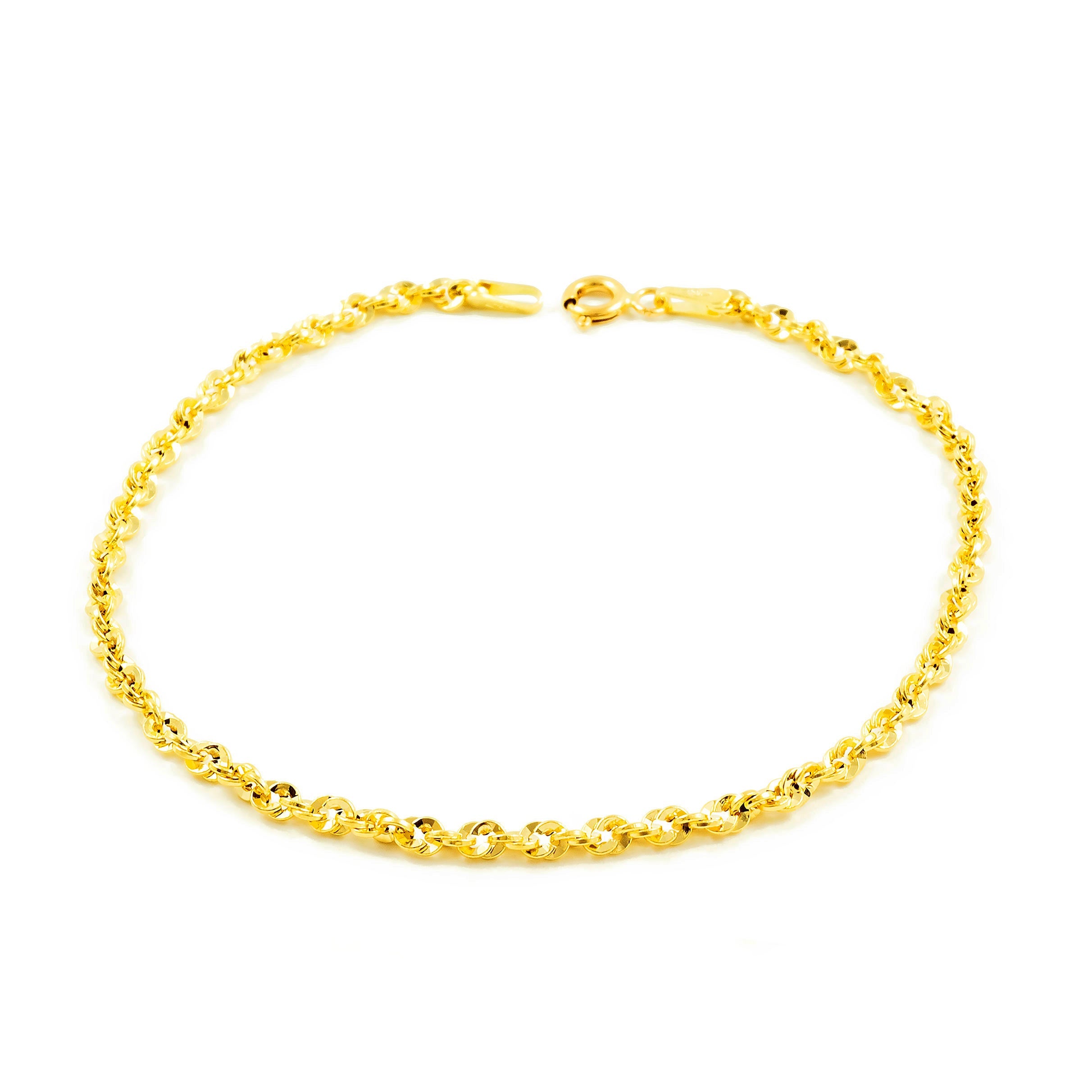 Salomonico 18K Yellow Gold Shiny Women's Bracelet 19 cm