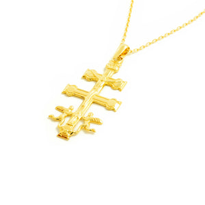 Cruz Oro lisa rectangular