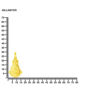 Medalla Oro Redonda Virgen Niña cerco calado
