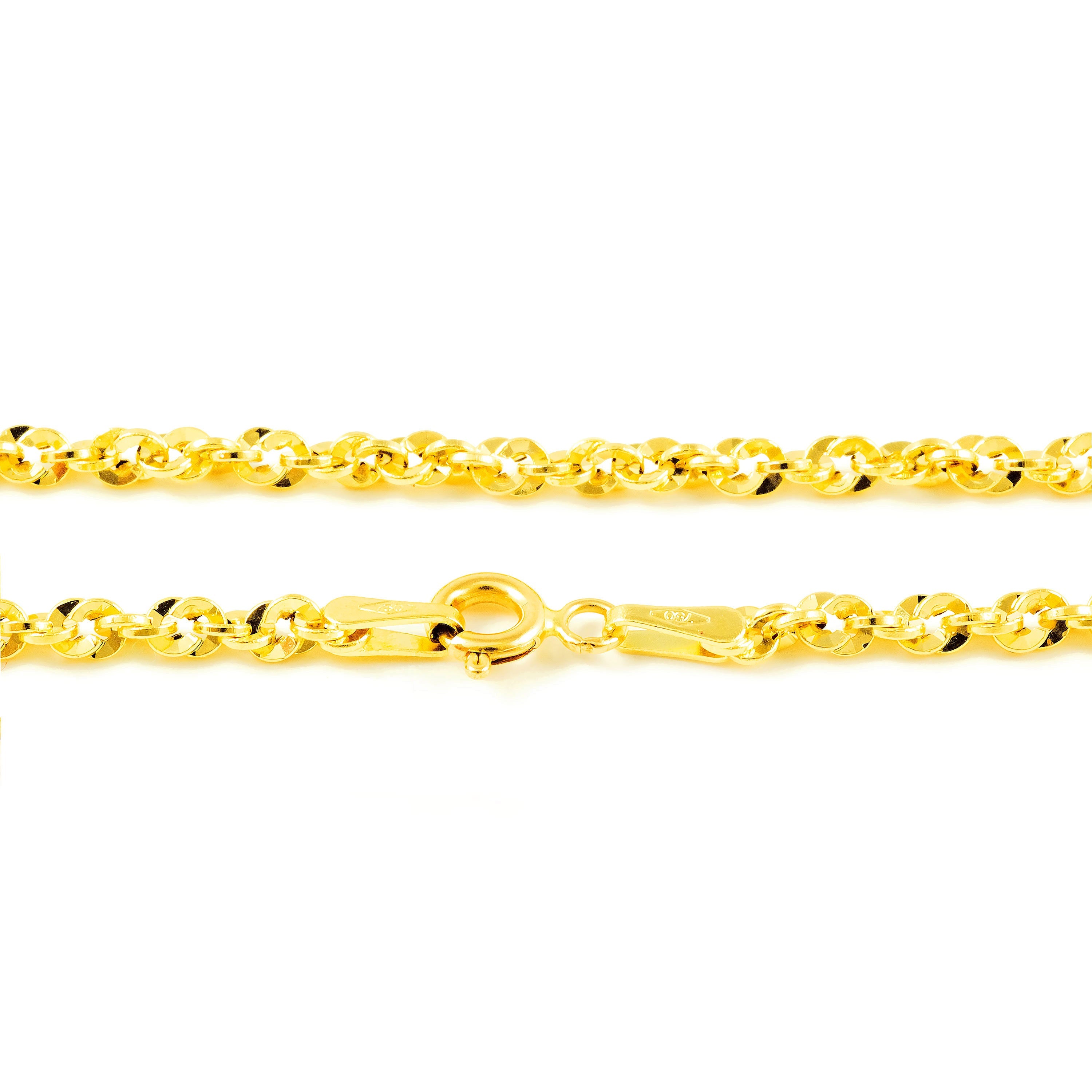 Pulsera Mujer Oro 18k Salomonico Diamantado