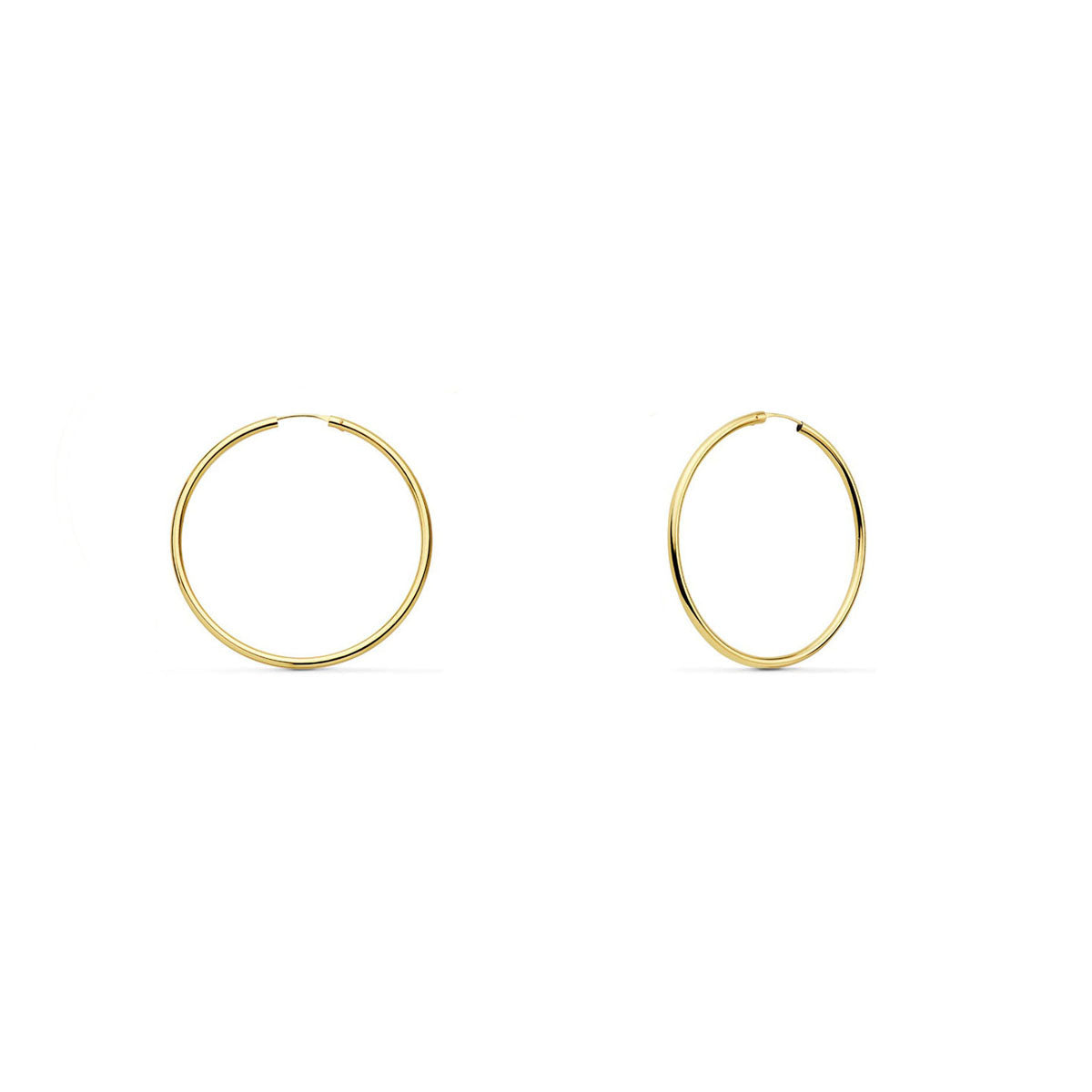 Pendientes Mujer Oro 18k Aros Flexibles 18x1,50 mm