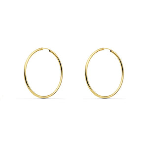 Pendientes Mujer Oro 18k Aros Flexibles 18x1,50 mm