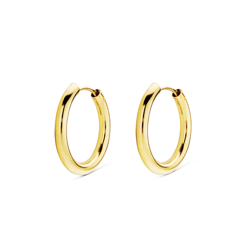 Pendientes Mujer Oro 18k Aros Flexibles 18x1,50 mm