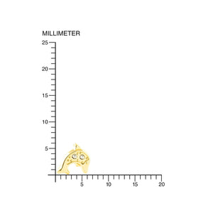 Pendientes Niña Oro 9k Delfín Circonita