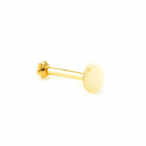 Piercing Oro Labio rosca carre 2x2 (9kts)