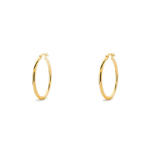 Pendientes Mujer Oro 18k Aros 33x2 mm