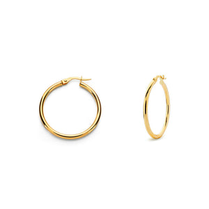 Pendientes Mujer Oro 18k Aros 33x2 mm