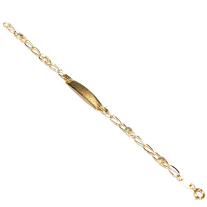 Pulsera/Esclava Oro para bebe con circonitas