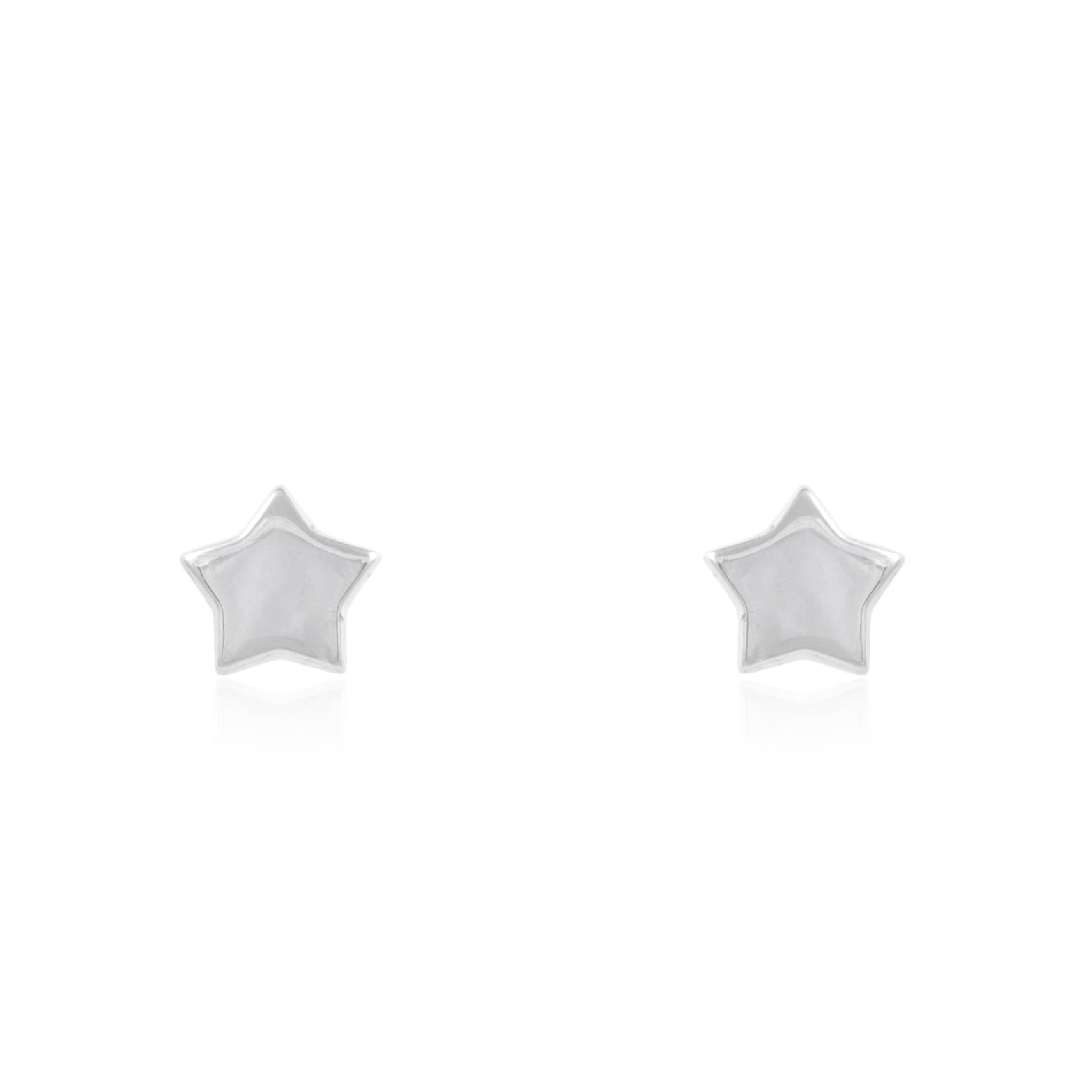 Shiny Star Sterling Silver Earrings