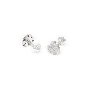 Pendientes de Plata Corazon con circonitas