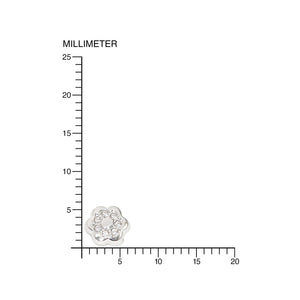 Pendientes de Plata Flor con circonitas