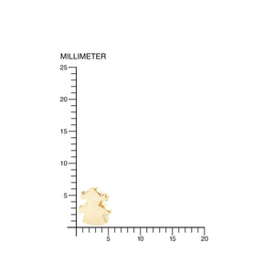 Pendientes Bebe o Niña Oro Amarillo Muñeca Lisa
