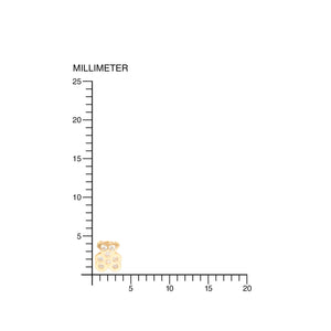 Pendientes Bebe o Niña Oro Amarillo Osito con Circonitas