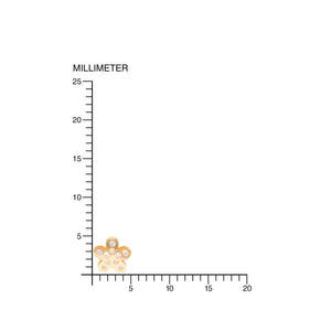 Pendientes Bebe o Niña Oro Amarillo Flor con Circonitas
