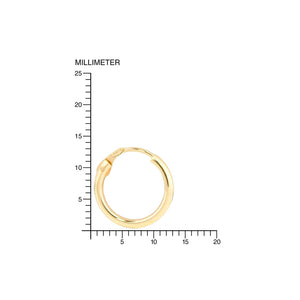 Pendientes Aro Liso 14X1.5 mm - 9kts