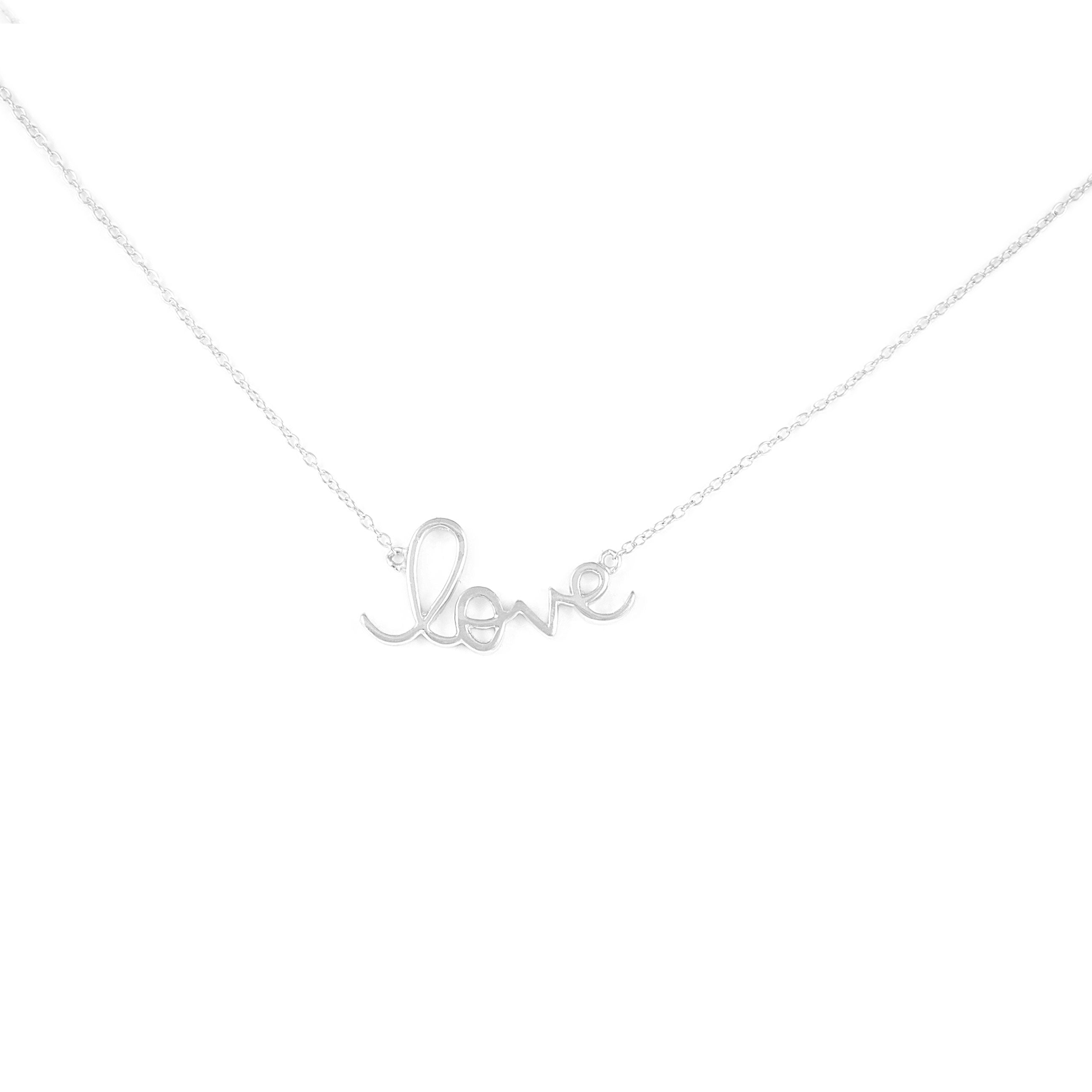 Collar Plata con "Love"