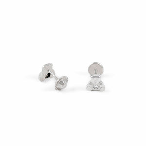 Pendientes Plata Bebe o niña Osito Liso