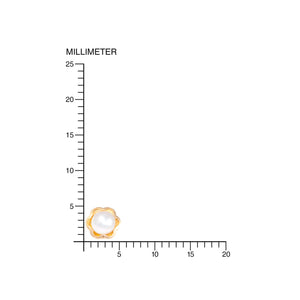 Pendientes Bebe o Niña Oro Flor con perla