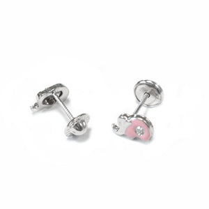 Pendientes Plata Bebe o niña Elefante Esmaltado