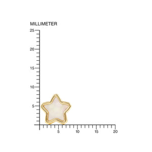 Pendientes niña Estrella con nacar (9Kts)