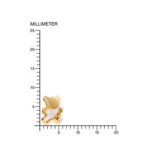 Pendientes niña Oso con nacar y circonita (9Kts)