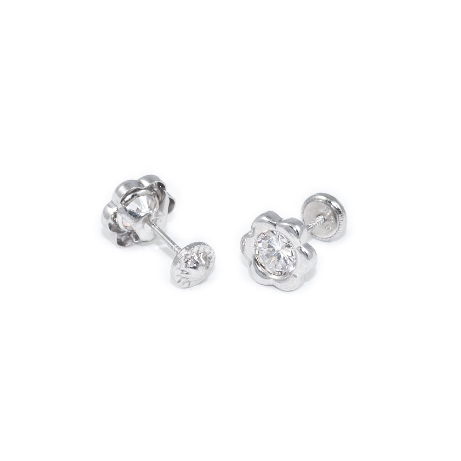 Pendientes Plata Margarita circon grande