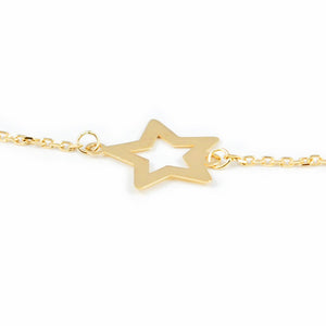 Pulsera niña o mujer oro con estrella