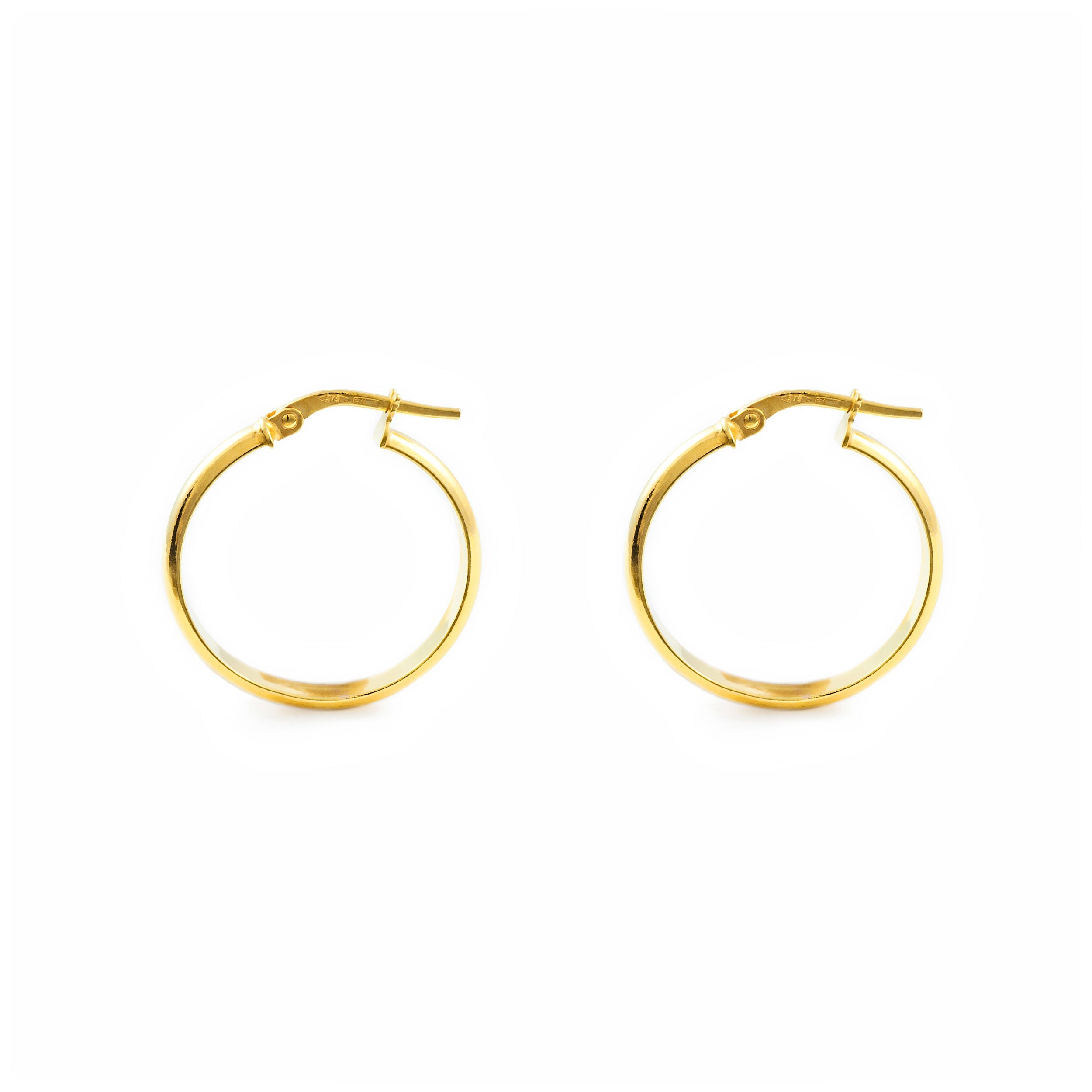 Pendientes Oro Aros Media Caña 22x3 mm (9kts)