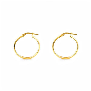 Pendientes Oro Aros Media Caña 22x3 mm (9kts)