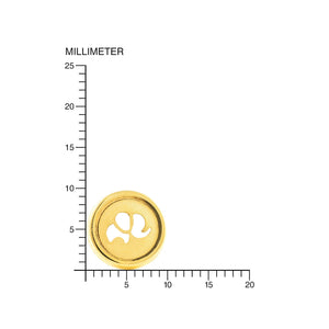 Pendientes Niña Oro Redondo calado Elefante mate y brillo