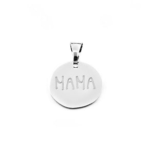 Collar Plata redondo con Mama