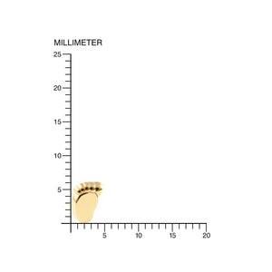 Pendientes Bebe o Niña Oro pie bebe en brillo (9kts)