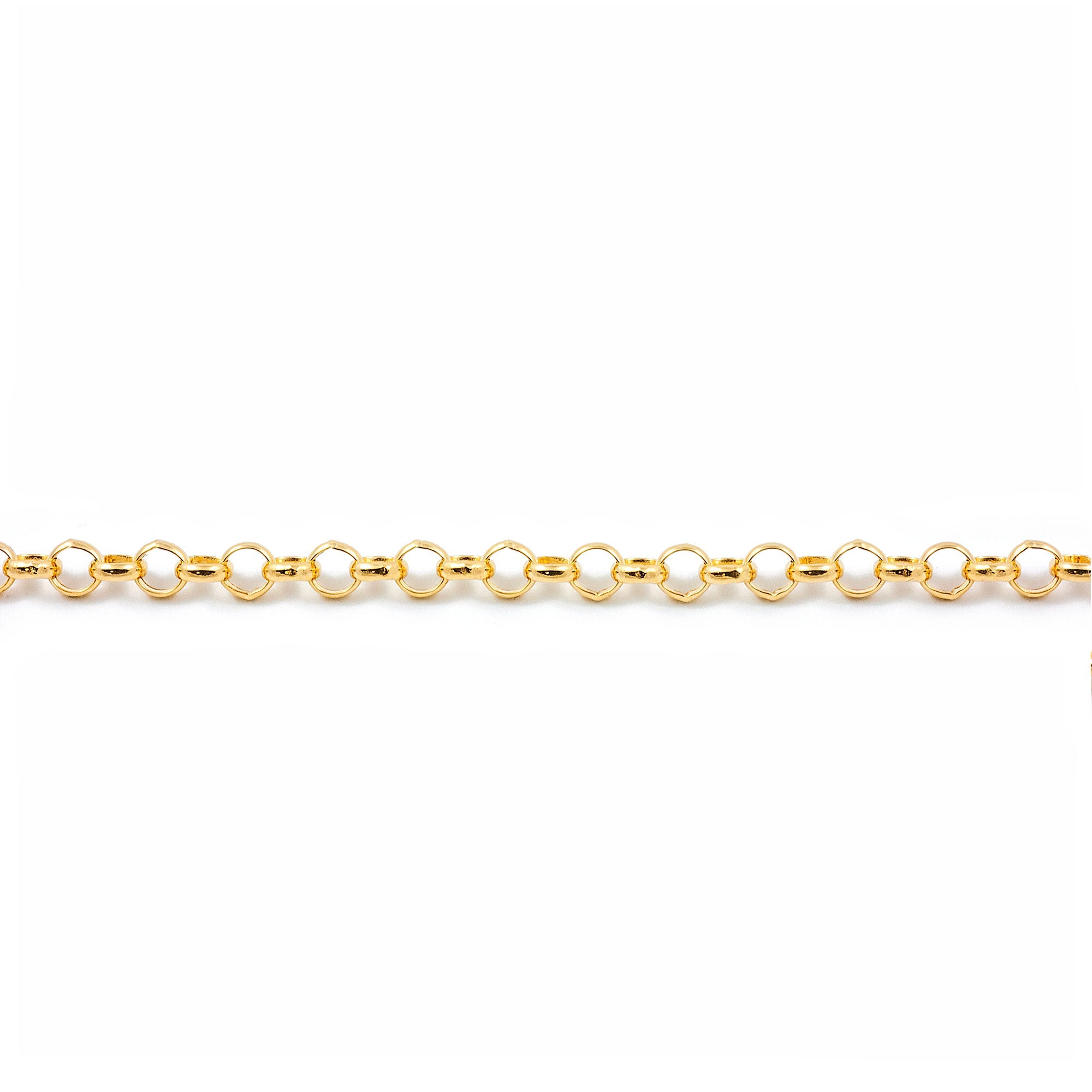 Pulsera Oro Amarillo Rolo Eslabon 3 mm