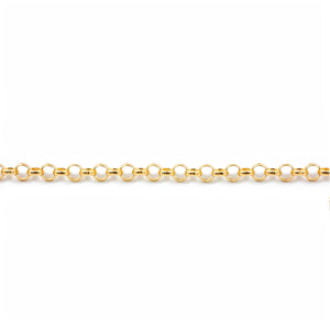 Pulsera Oro Amarillo Rolo Eslabon 3 mm