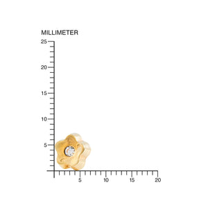 Pendientes Niña Oro Amarillo Flor en circonita (9kts)