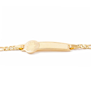 Pulsera Bebe oro Amarillo chapa Osito