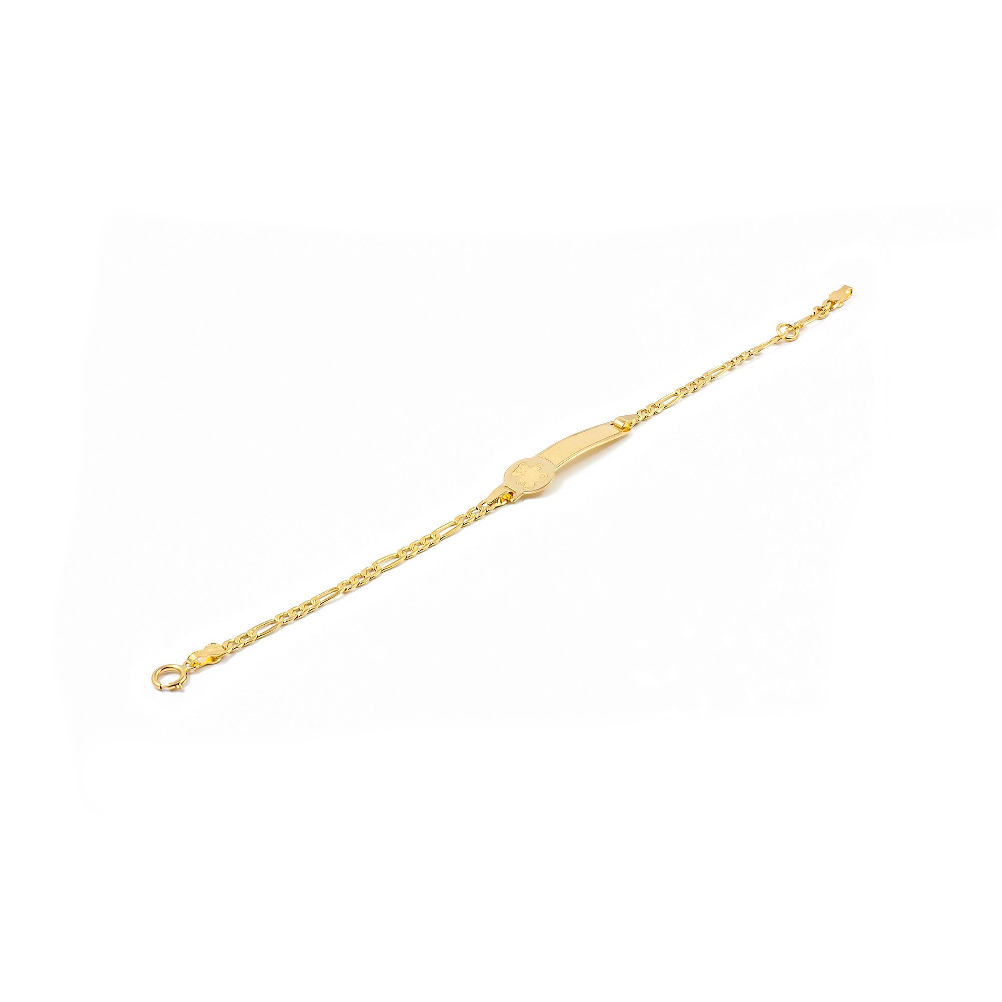 Pulsera Bebe oro Amarillo chapa Osito