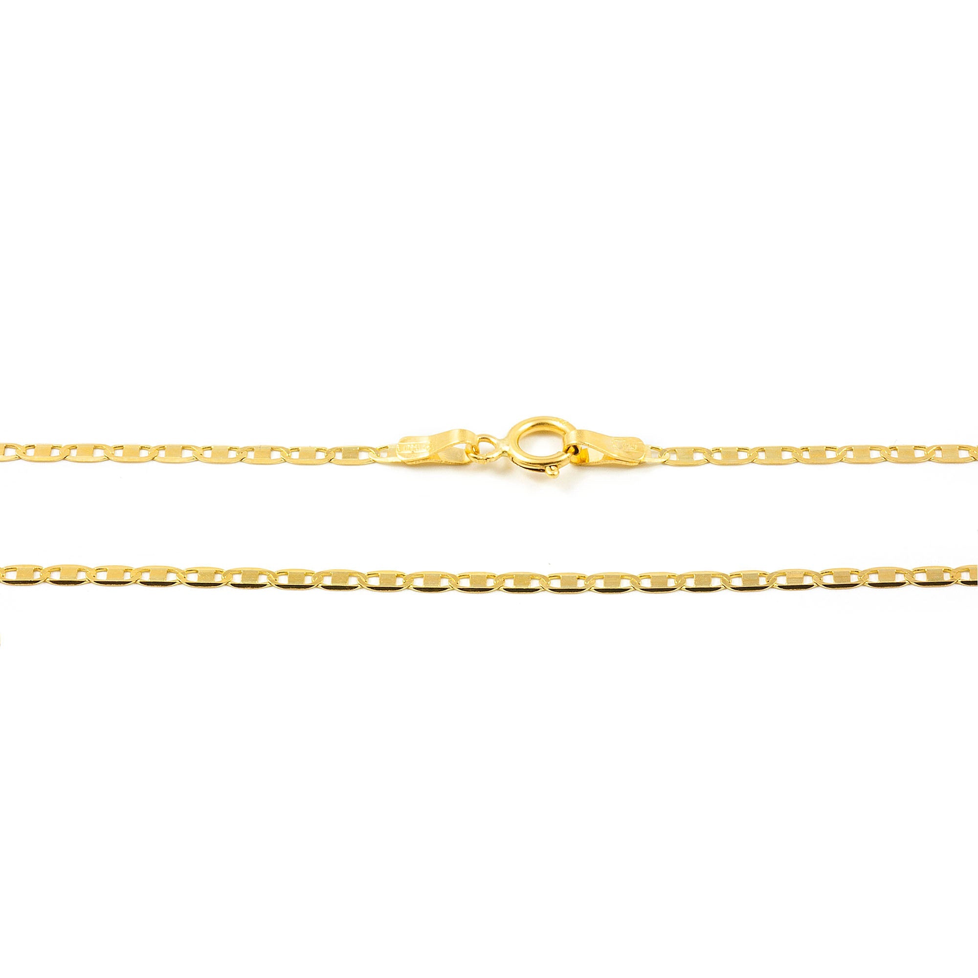 Cadena Oro Amarillo 18K Marina Martillada Longitud 50 cm Grosor 1.4 mm